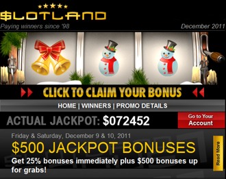 slotland xmas bonuses